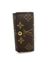 LOUIS VUITTON M62631 Multicles 4 Monogram Key Case Holder Brown Authentic 32387