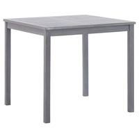 Akazie Massiv Gartentisch Grau 80Cm Terrassentisch Balkontisch Esstisch vidaXL
