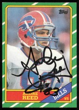 Andre Reed Signed 1986 Topps Rookie Card #388 Buffalo Bills. rookie card picture