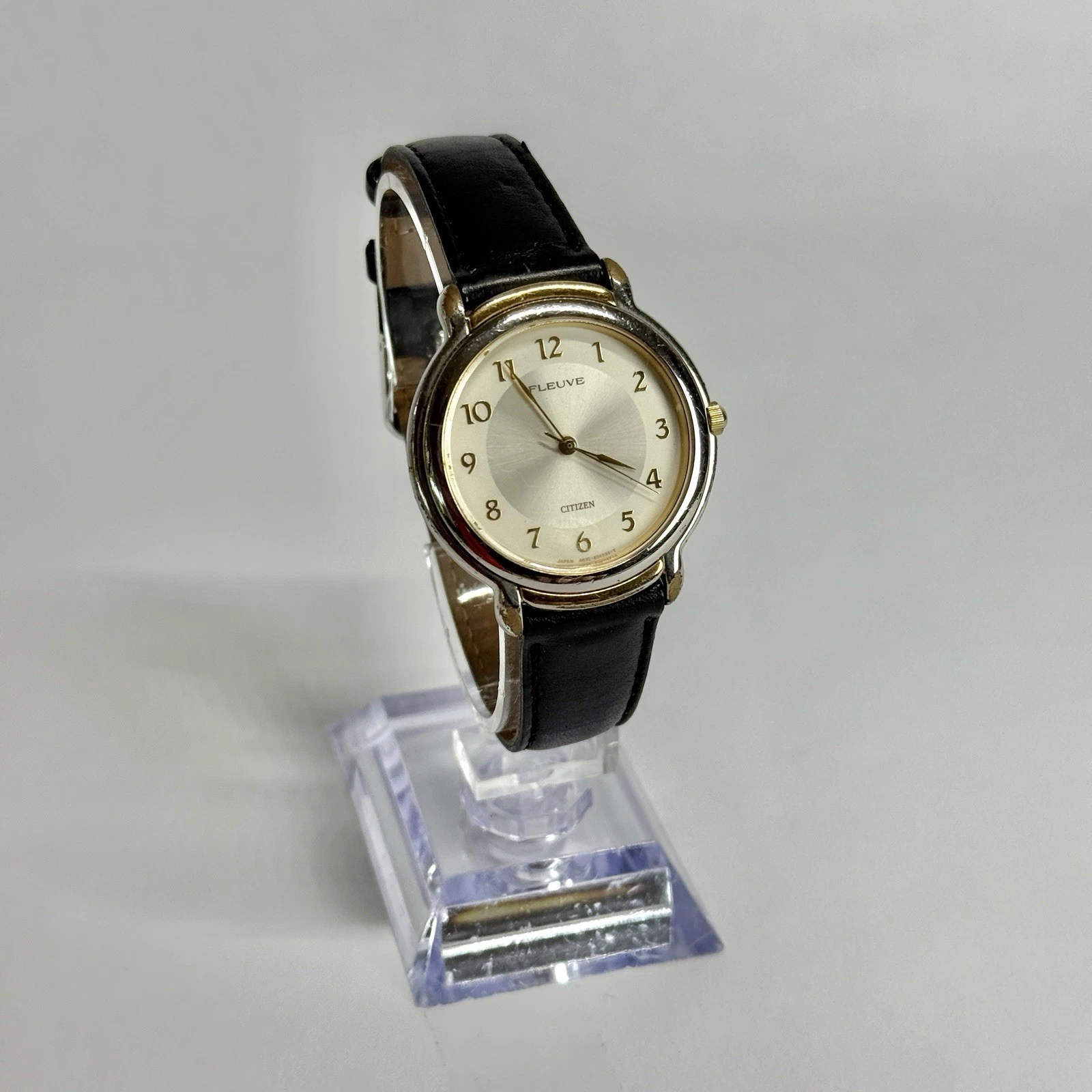 CITIZEN Fleuve 4634-E68591 Two Tone Quartz Men Vintage Watch W463 *WORKING