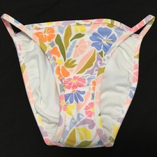 Wild Fable Size S 4-6 Multicolor Floral Low Rise High Leg Cheeky Bikini Bottom
