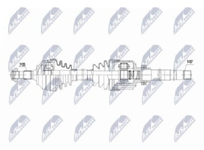 Original NTY Antriebswelle NPW-CT-152 für DS Peugeot