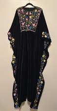 Gorgeous Kaftan Butterfly-Style Velvet Embroidered Dress
