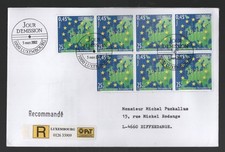 2002 Luxembourg Block European Court of Auditors FDC. Reg first day plus receipt