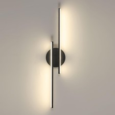 Riserva Lampada da Parete Interno LED 24W, 4500K Bianco Neutro, Nero, 60cm | Lin