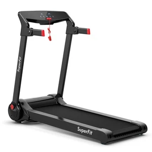 Folding Electric Treadmill 3.0HP Exercise Running Machine w/ App Control Red