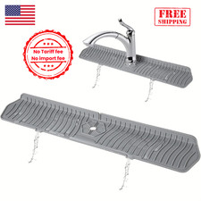 Kitchen Faucet Sink Splash Guard Silicone Drain Pad Water Catcher Tray Slip Mat