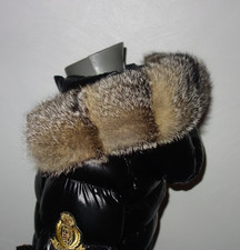 Fuchs Pelz Kapuze Kragen Echt Fell Jacke Parka Graufuchs Fellkragen Mantel Schal