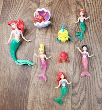 Disney the Little Mermaid Ariel Flounder Sebastian PVC Figures Lot of 8