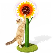 Sunflower Cat Scratching Post Interactive Toy 38 Inch Tall Scratcher Flower
