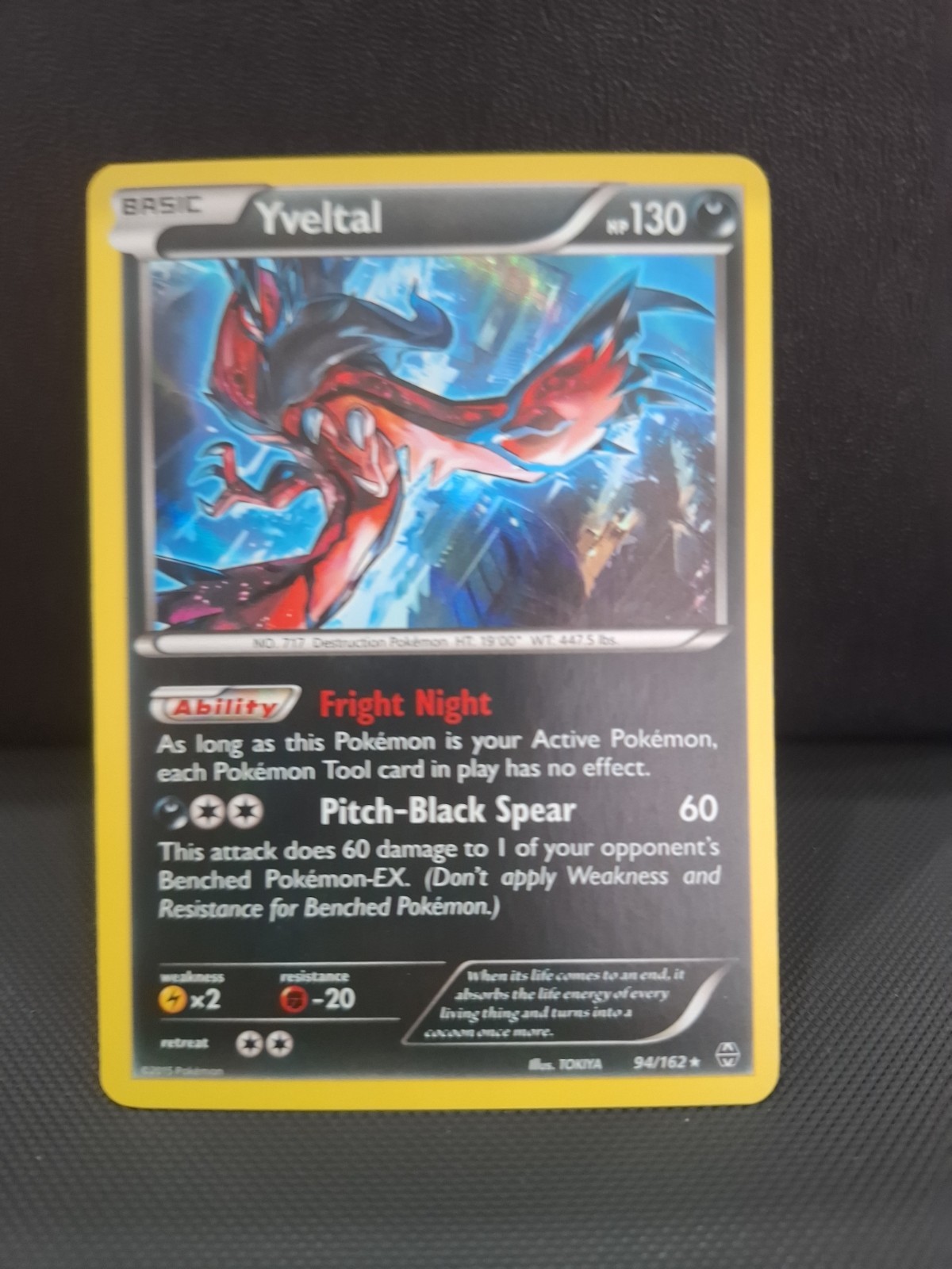 Yveltal - 94/162 - Pokemon Breakthrough XY Holo Rare Card NM