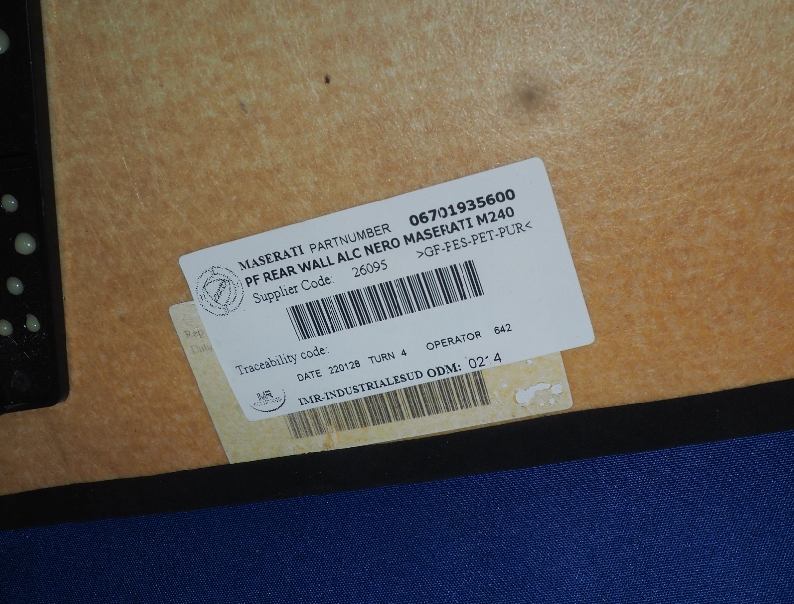 2022-2026 Maserati MC20 MCPura Rear Upper Interior Alcantara Trim Panel OEM Nice