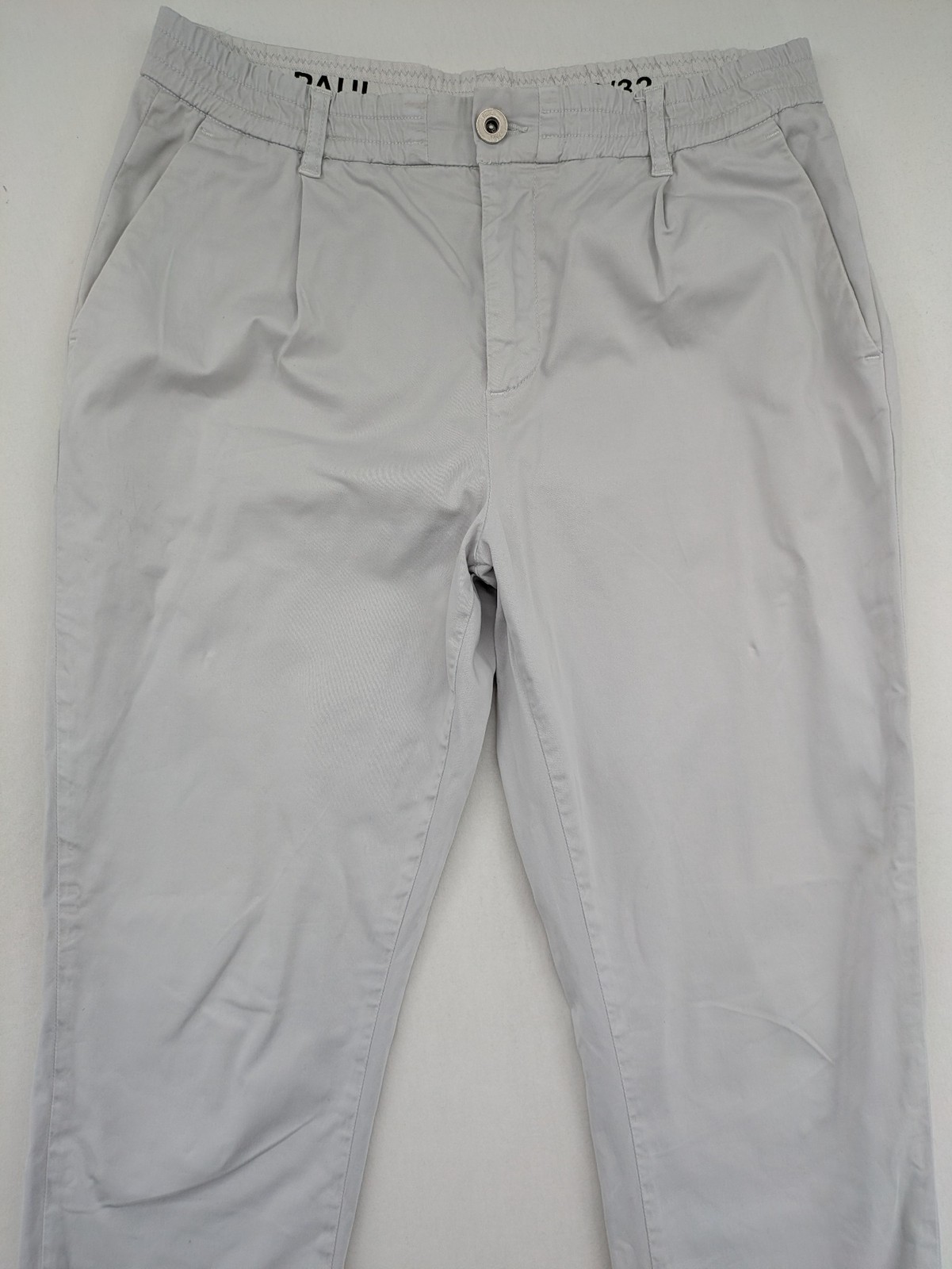 Paul Herren Chino Hose Gr 33/32 Hellgrau Stretch Baumwolle Freizeithose image 2