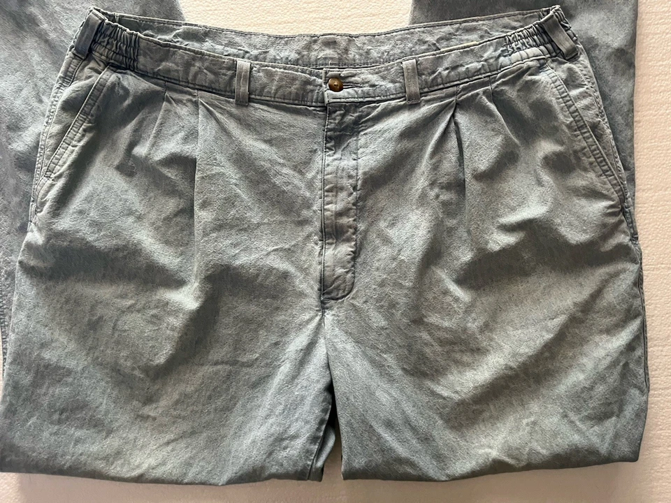 Jeans Savage Vintage Masculino Tamanho 36X30 Azul Claro Jeans Baggy Plissado Frente - Imagem 2 de 4