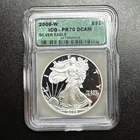 2006-S American Silver Eagle ICG PR70 Proof-70 DCAM 1oz .999 fine silver bullion