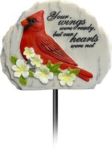 Garden Decor Stake 24" Cardinal Memorial Lawn Sign Weather Resistant Design