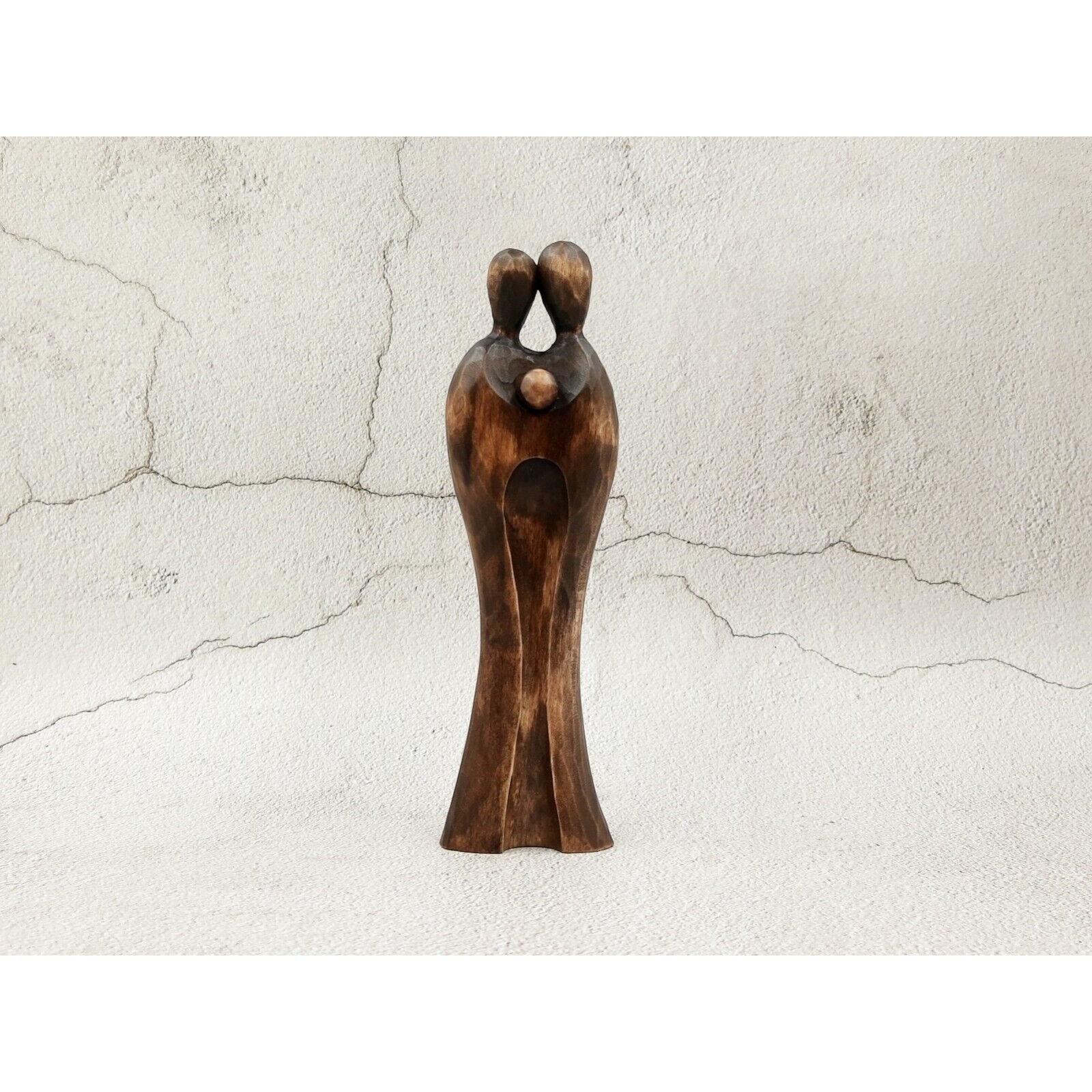 Hand Curved Wooden Figurine Family Love Unique Gift Handmade Home Decor