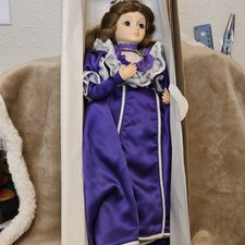 Brinn's Limited Edition Porcelain Doll Signed by Kaye, Purple Gown, Original Box