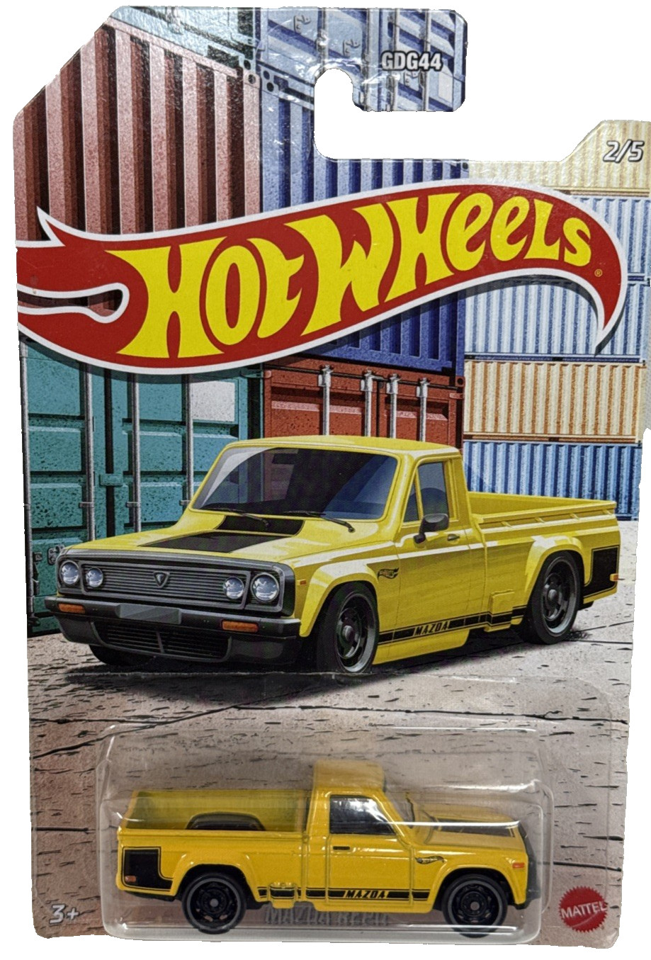 Hot Wheels Mazda REPU Pickup Truck Yellow 1:64 Diecast Pickup Series 2/5