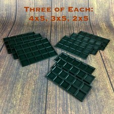Warhammer The Old World MOVEMENT TRAY CONVERTER 20 to 25mm Black Plastic LOT x 9
