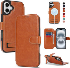 For Iphone 17 Wallet Case with Stand,Pu Leather Flip Credit Card Holder Slots R