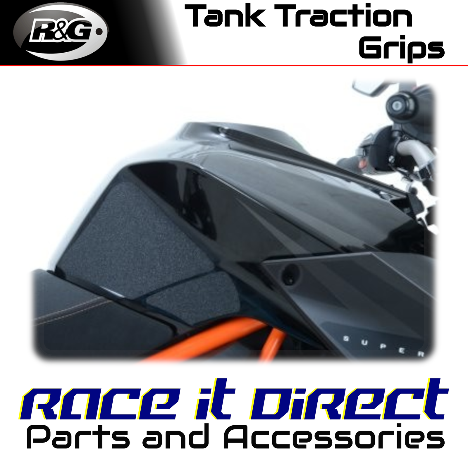 Tank Traction Grips for KTM 1290 Super Duke R 2014-2019 R&G