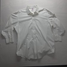 Brooks Brothers Madison Fit Shirt 18 34 White Non-Iron Stretch Supima Cotton