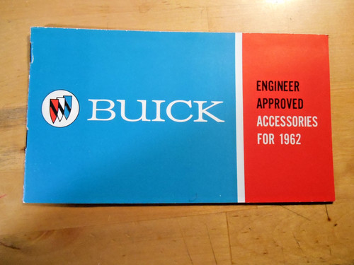 1962 Buick Engineer Approved Accessories for 1962 Brochure Booklet