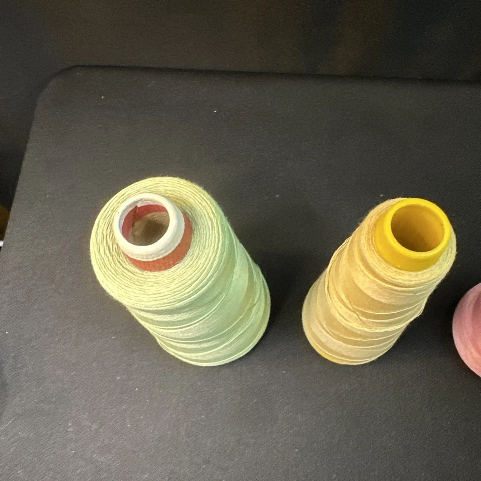 Group Of Thread Green Yellow And Pink see pictures for Details on brands  - Image 4 of 4