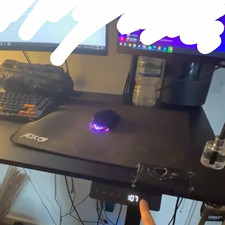 Black Adjustable Electric Computer Desk 120 x 60 cm, 108 cm Height, Freestanding