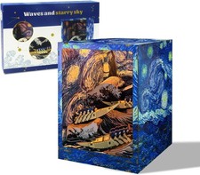 Book Nook Kit with LED - Mini Building House for Adults with Starry Sky and Wave