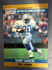 Pro Set 1990 Pro Set - Barry Sanders Award Winner Detroit Lions #1 Base NFL Card
