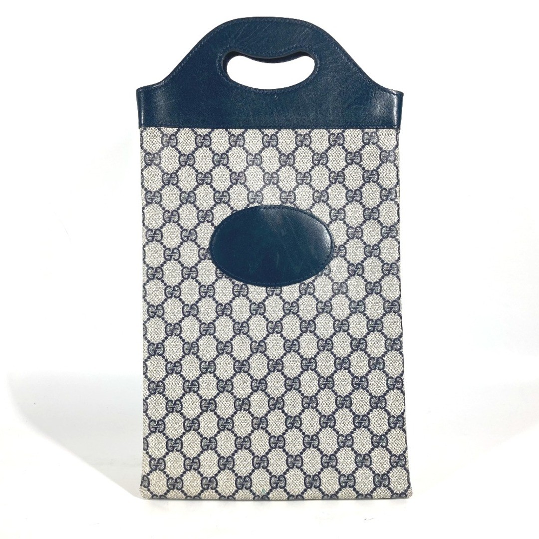 GUCCI GG Plus Old Navy Leather Clutch Bag Women's Handbag Used