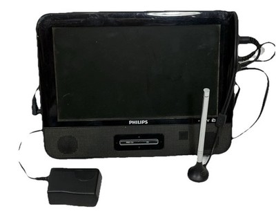 Philips PT902 Portable LCD Digital TV & FM Radio 9in Screen Antenna DTV WORKS