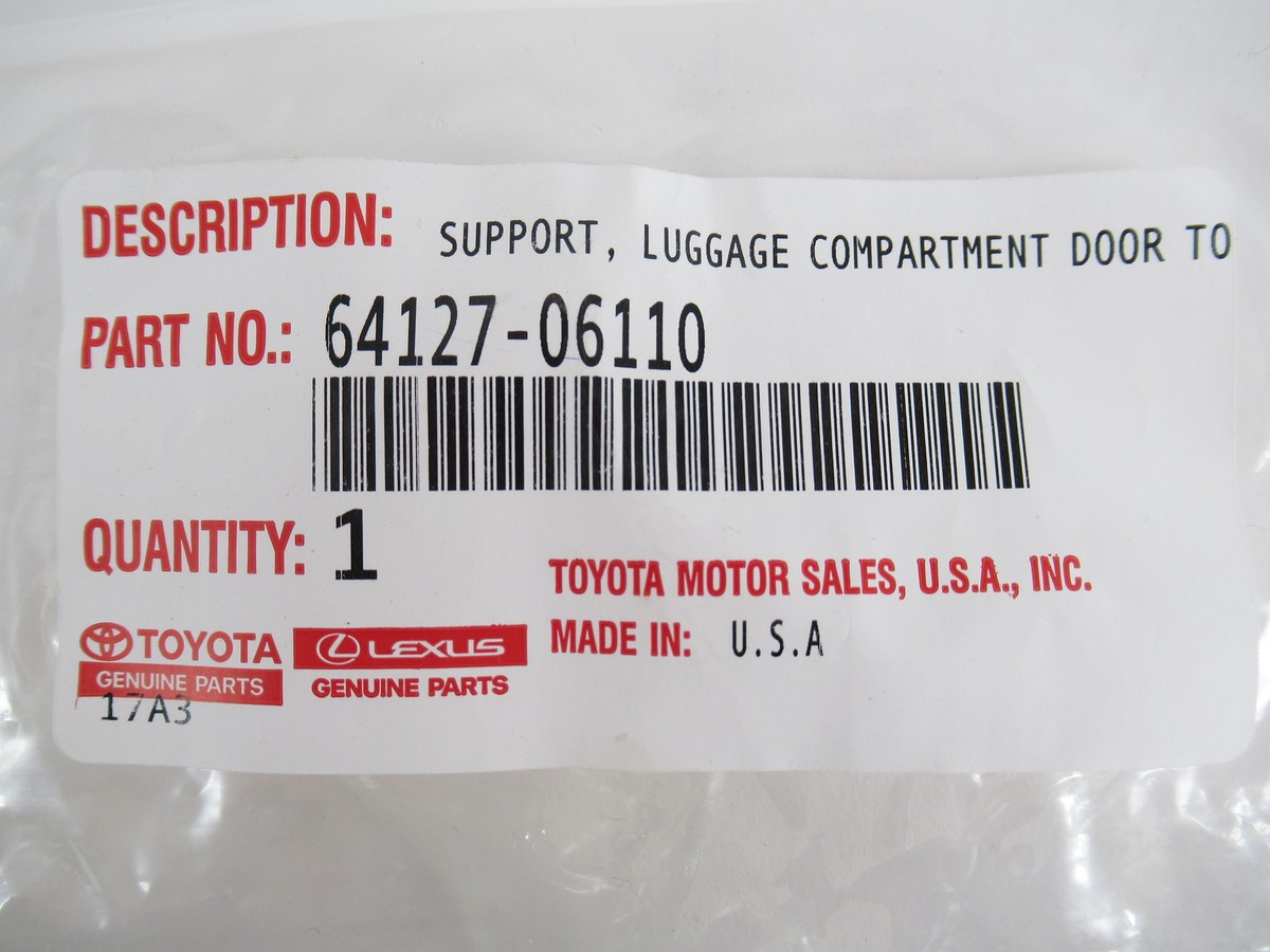 のみ⑧⑦ Genuine Toyota 64127-06110 Trunk Torsion Bar Support 15-17 Camry