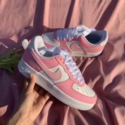 Pink Custom Painted Nike Shoes LIMITED EDITION Pink Dior Nike AF1 - Main Image