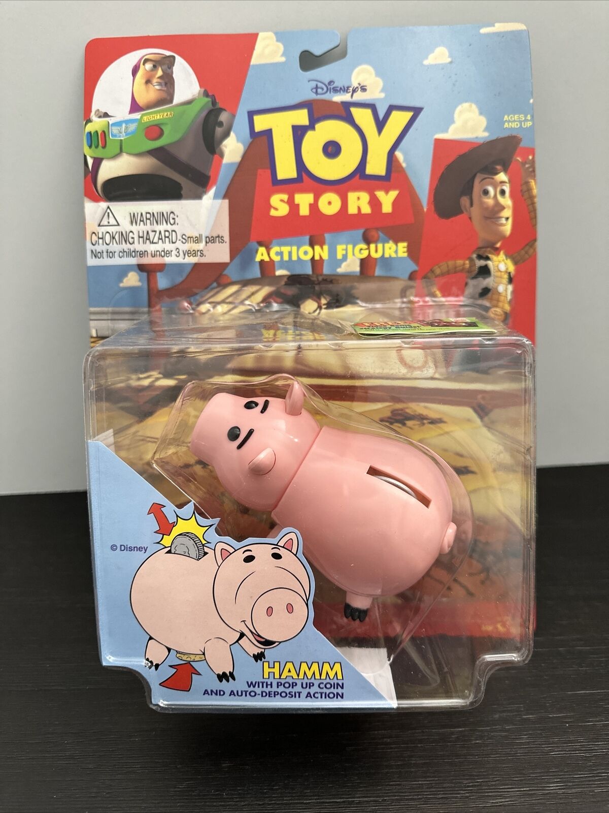 Toy Story Hamm PIggy Pig Pop Up Coin Action Figure Vintage Disney ThinkWay NIB