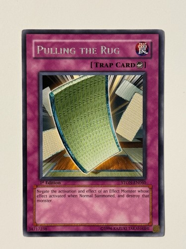 Yu-Gi-Oh! TCG Pulling the Rug STON-EN060 - Rare - 1st Edition - NM - Picture 1 of 2