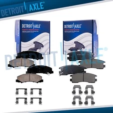 Front Rear Disc Brake Pads with Hardware for Allure LaCrosse Impala Monte Carlo