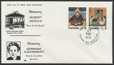 1976 #695-696 Canadian Authors FDC, NR Covers Cachet, Toronto Postal Station  U 