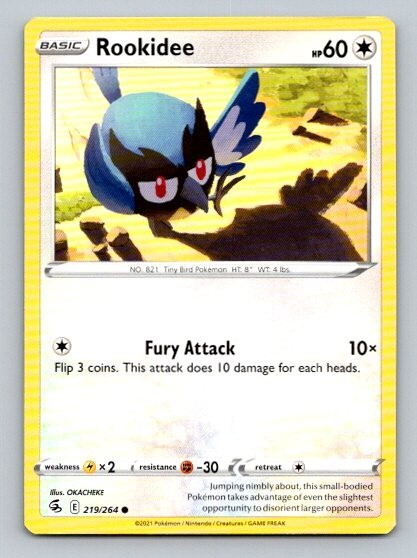 2021 Pokemon Card Fusion Strike Rookidee 219/264