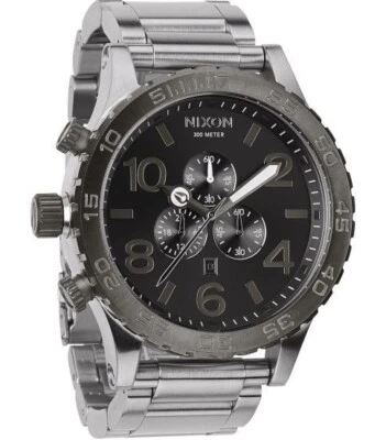 Nixon 51-30 Chrono A083-1762 Herren Quarzuhr Grau Zifferblatt Edelstahl 51mm - Bild 1 von 4