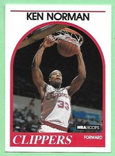 1989-90 NBA Hoops Basketball Ken Norman RC #162 Clippers👍