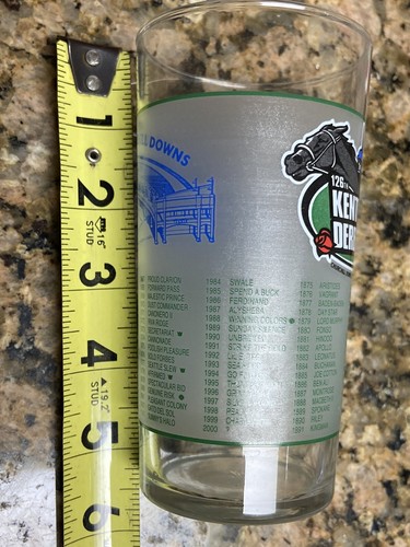 Nice Vintage Kentucky Derby Equestrian Horse Racing 2000 Cocktail Glass MINT - Picture 7 of 7