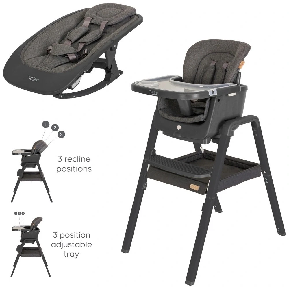 Tutti Bambini Nova Lite High Chair & Rocker GREY with 11 Modes [Birth - 12 Year]