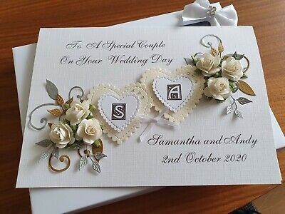 Paper Rose & Pearl Heart Luxury Pearl Wedding Anniversary Card Personalised