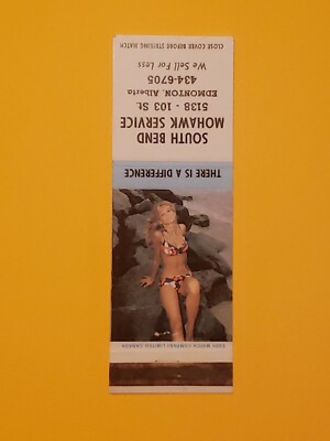 Matchbook Vintage South Bend Mohawk Service Edmonton, Alberta Match Book DB4