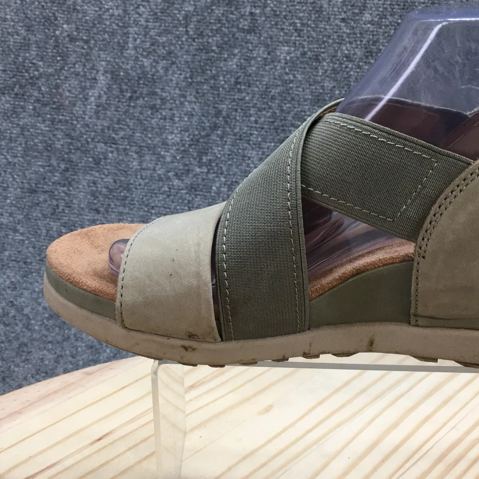 Sandalias Earth Origins para mujer 7M Cadence Carren con cordones verdes informales tacón de cuña Foto 4 de 4