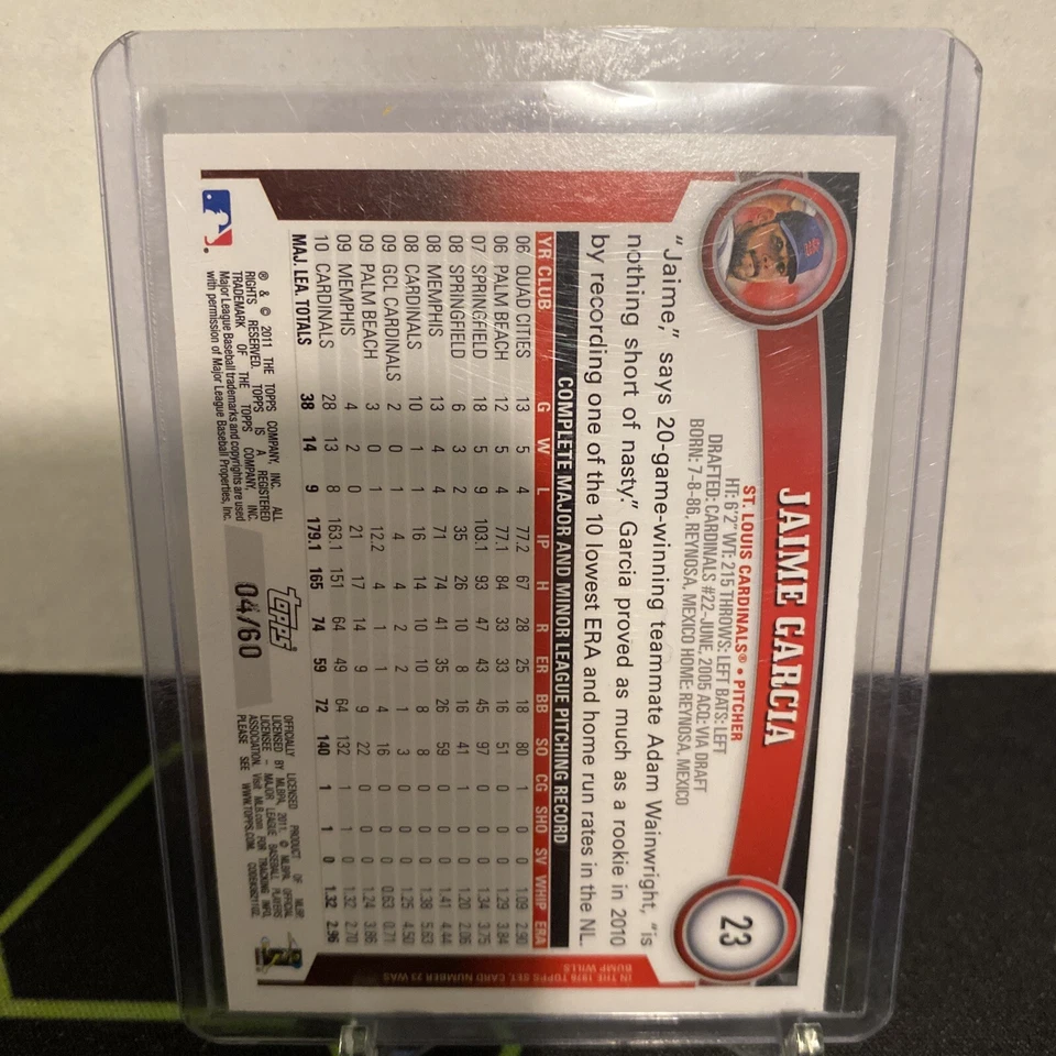 Topps Hope Diamond Jaime Garcia 2011 4/60 Foto 2 de 2