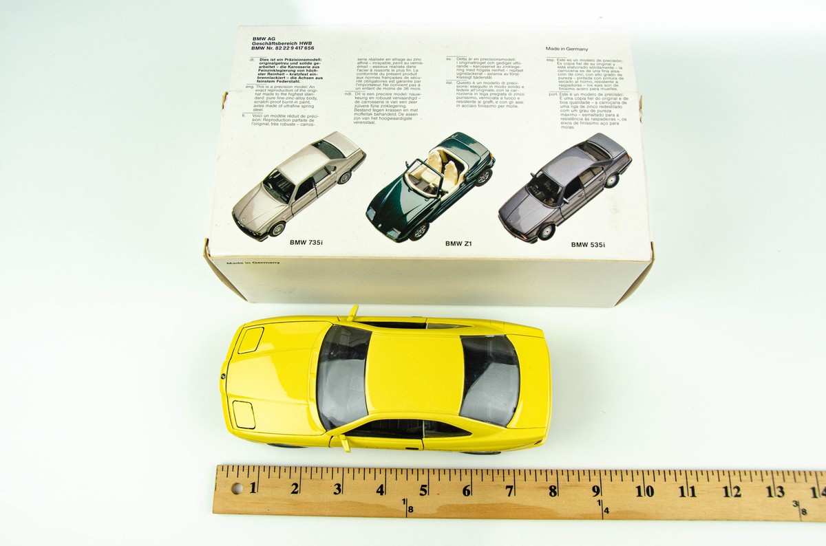 Schabak 1/24 BMW 850i Coupe Yellow Diecast Model Car | eBay